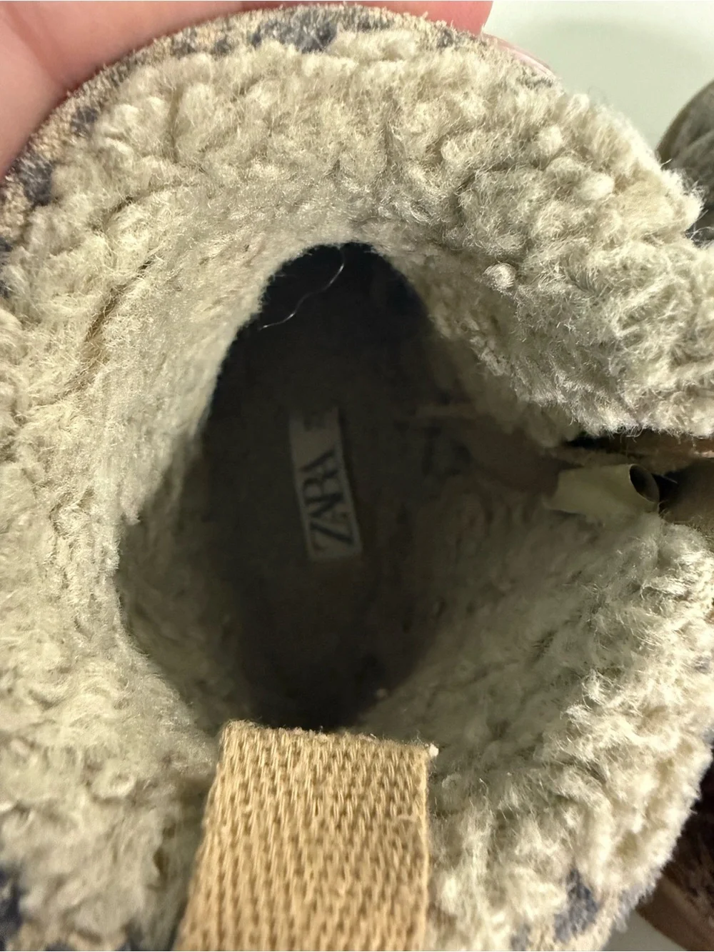 Zara Kids Leopard Sherpa Lined Ankle Boots EUR 24 Toddler US 8 Cozy